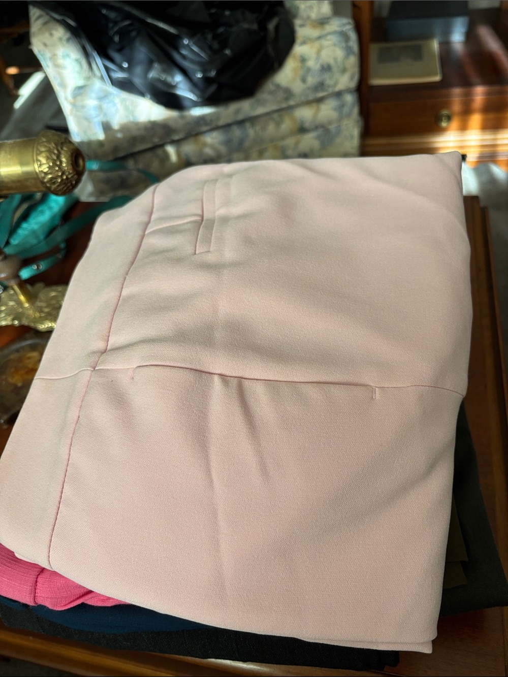 Kasper Light Pink pants with Classic Collar